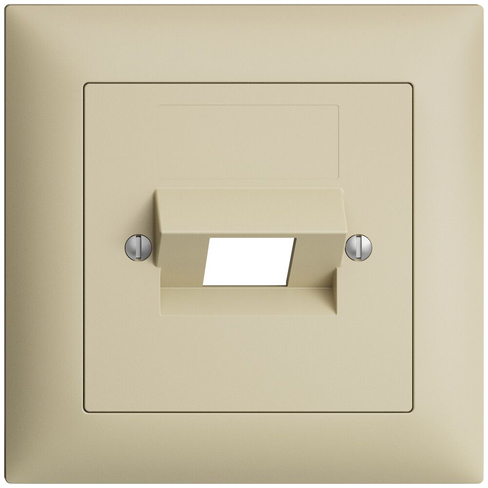 Frontset EDIZIOdue vanille 88×88mm 1×RJ45