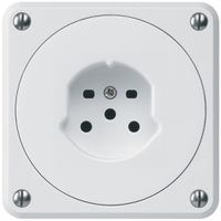 Prise HA robusto type 15 avec bornes enfichables blanc