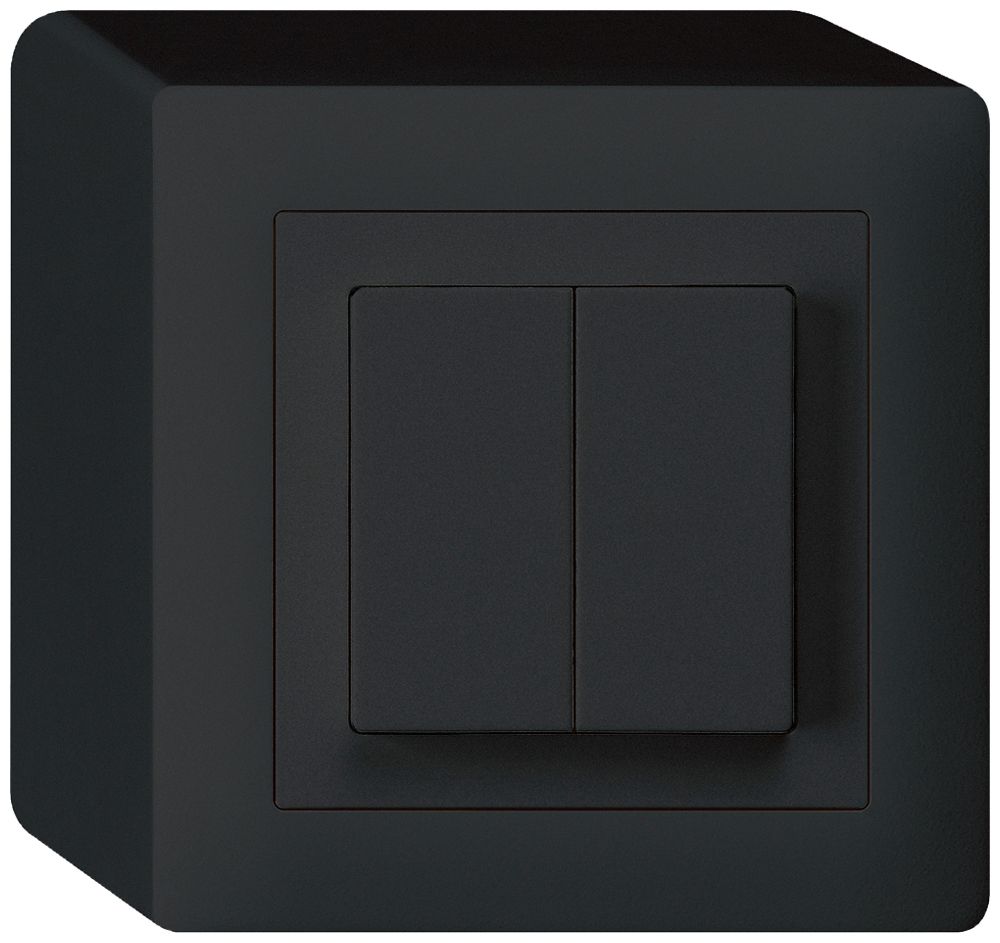 AP-Druckschalter kallysto 1/3+3/1L schwarz