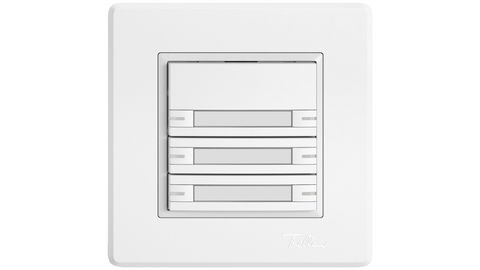 Poussoirs KNX, RGB, avec LED, avec encart papier