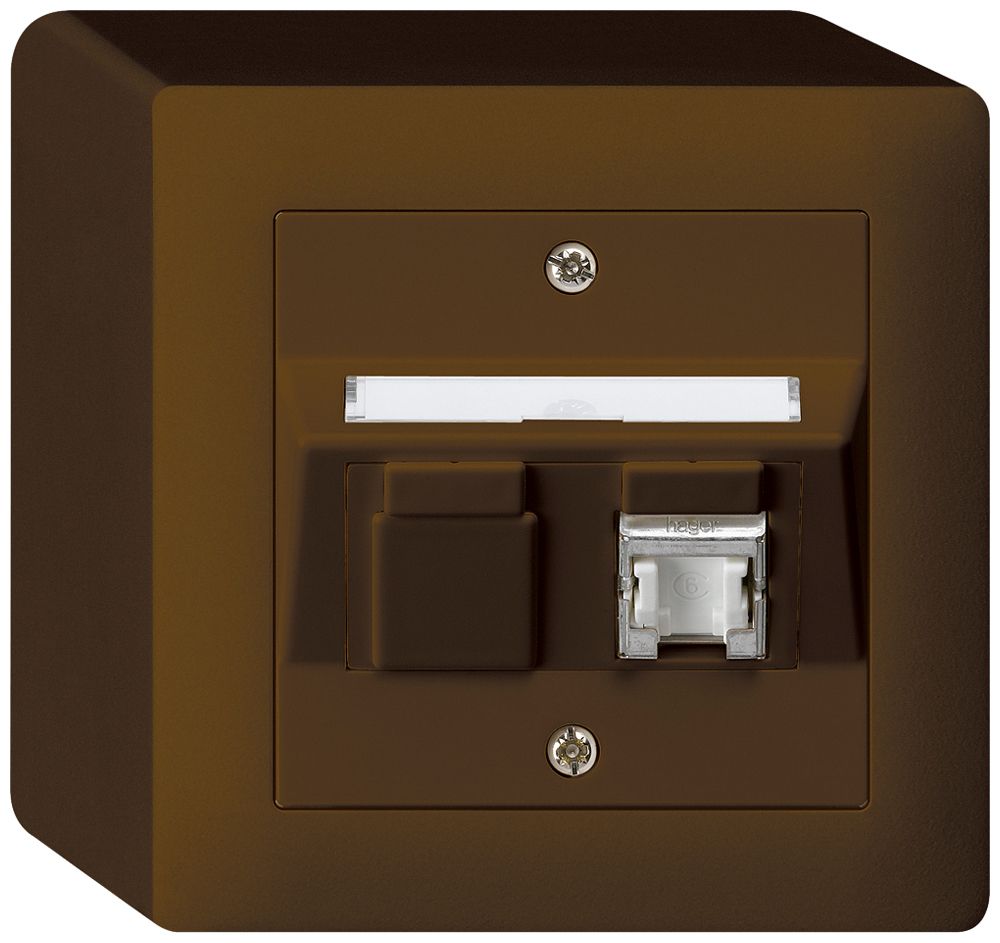 AP-Dose kallysto Kat.6 1RJ45/s braun