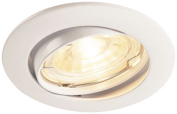 Plafonnier INC SLV PIKA QPAR51, GU10 orientable IP20 blanc