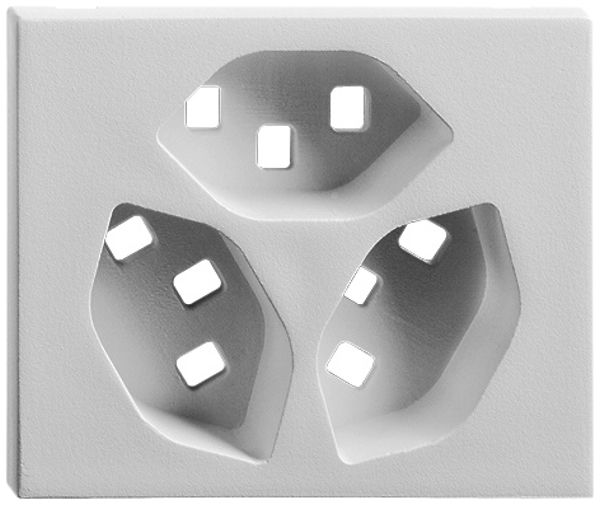 EB-AbdeckSet FH FLF 3×T23 weiss