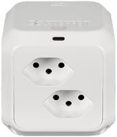 Steckdosenleiste Steffen CUBE 8×T13 1×USB-C 1.5m weiss