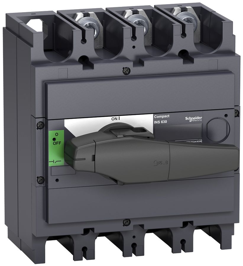 Interupteur de charge Schneider Electric INS 3L 500A avec poignée rotative noir