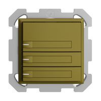 Poussoir KNX RGB ENC EDUE, 250mW, a.LED RGB, a.papier, 3×poussoir, 1×touche, ov