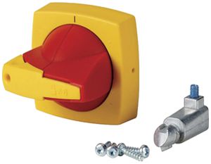 Manette rotative Eaton K1DR/P approprié pour secour rouge/jaune