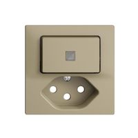 Frontset 60×60mm EDIZIOdue sand T13 mit Linse für Kleinkombi