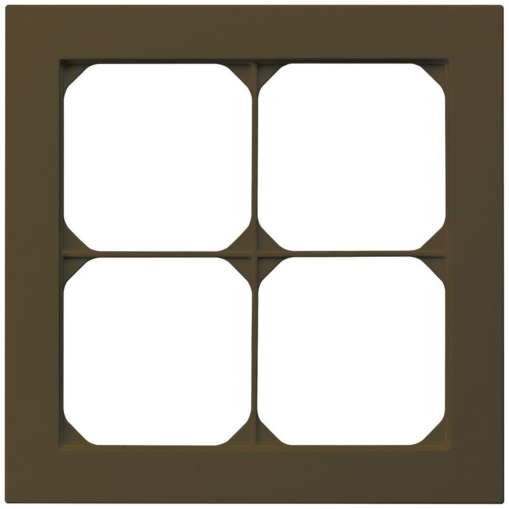 UP-Abdeckrahmen kallysto.pro 2×2 braun 154×154mm