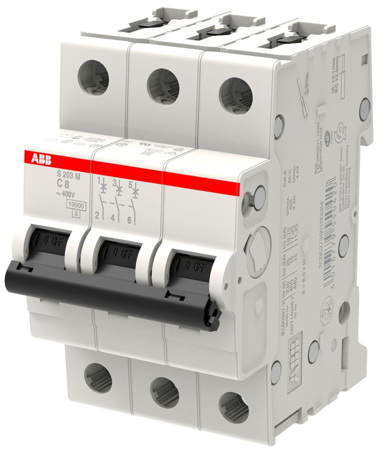 Disjoncteur ABB S203M-C8 8A C 10kA