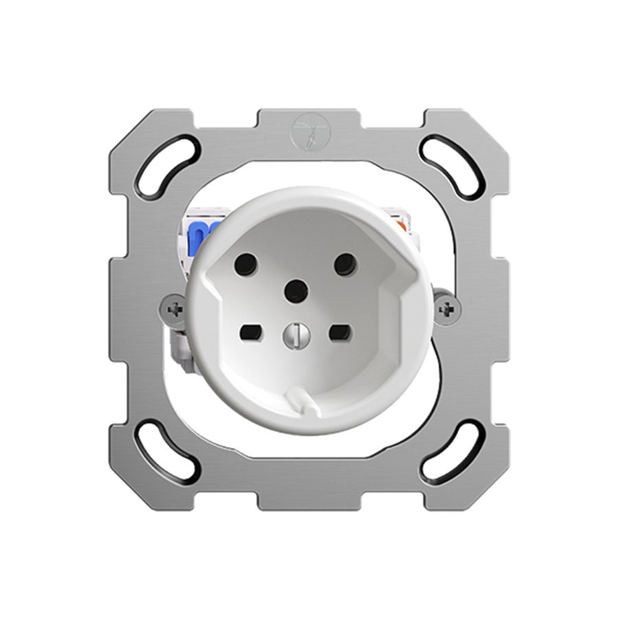 UP-Steckdose FH T15 weiss, mit Steckklemmen