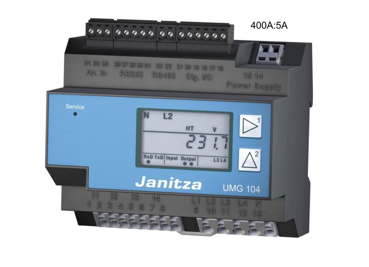 Janitza UMG 104 230V programmiert 400:5