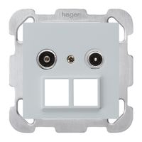 Prise multimédia ENC kallysto R/TV montage B 23dB 2GHz gris clair