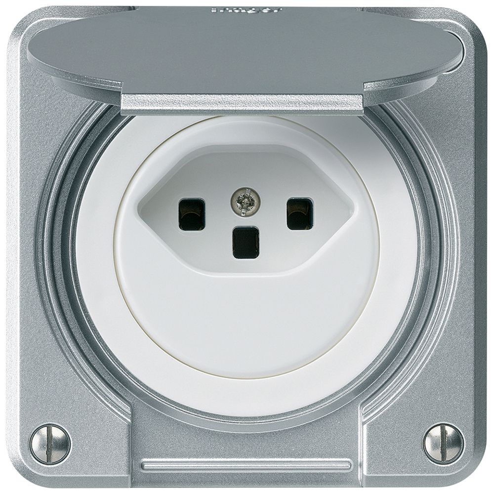 UP-Steckdose robusto Typ 23 aluminium