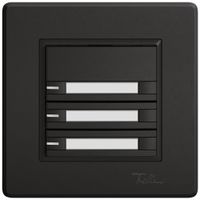 UP-KNX-Taster RGB EDIZIO.liv SNAPFIX® Temperaturfüh.RGB-LED Pap.3×T 2-Tbed.sz