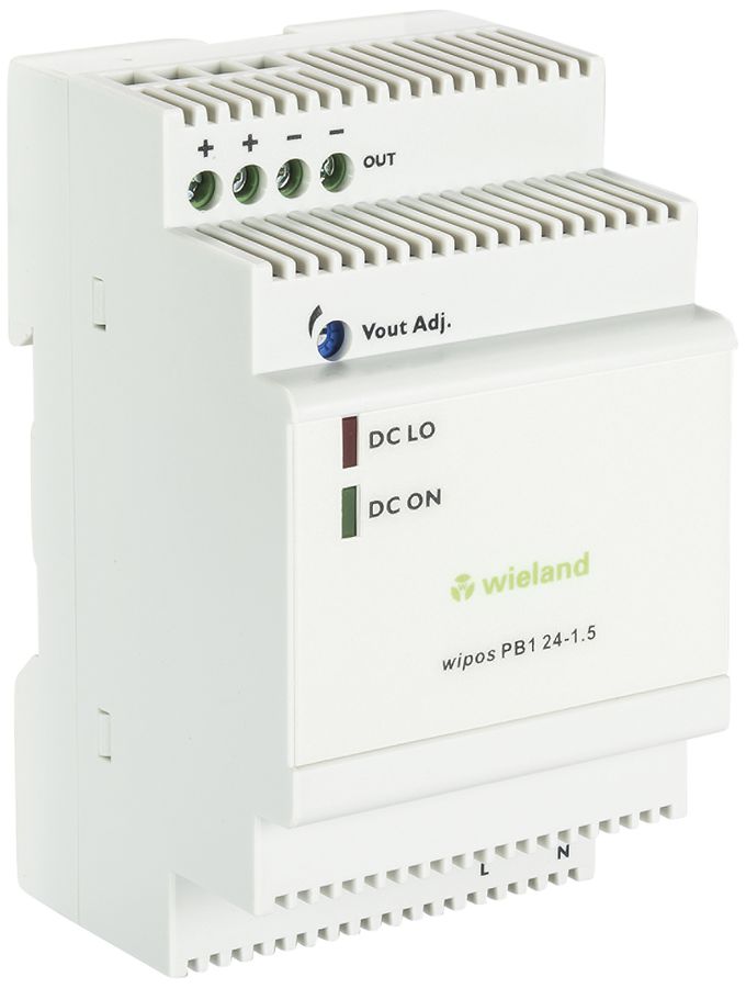 REG-Schaltnetzteil WIPOS 24VDC / 1.5A, 1-phasig, 3TE