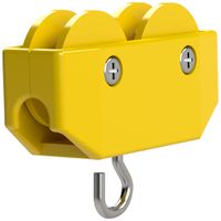 Kabelkatze Norma Typ 5/6, mit 2 Rollen, gelb