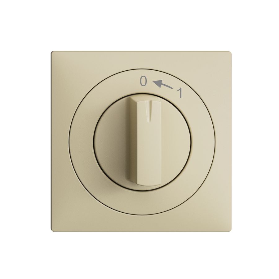 Frontset EDIZIOdue 0<-1 vanille 60×60mm für Schwenktaster