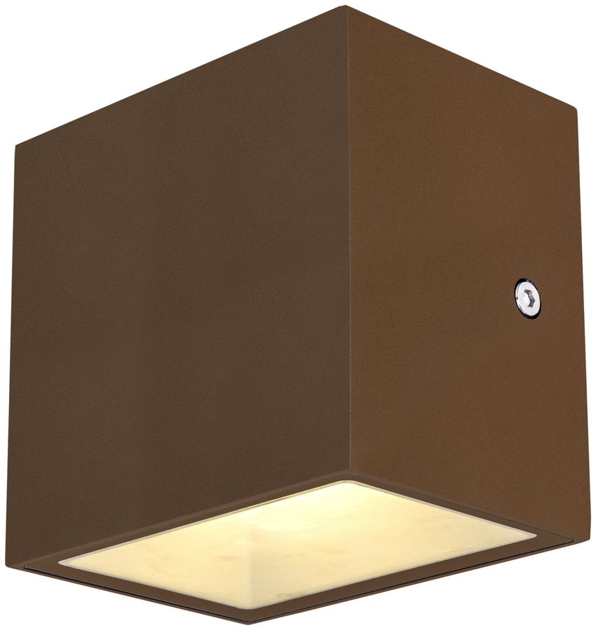 Applique LED SLV SITRA CUBE WL 10W 1120lm 3000K IP44 90°/90° rouille