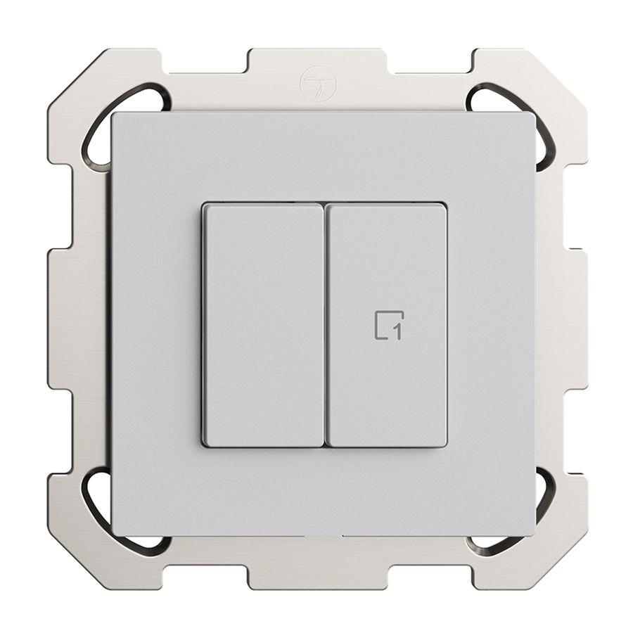 Interrupteur ENC 1K/2T scène WLAN Edue Wiser gris clair
