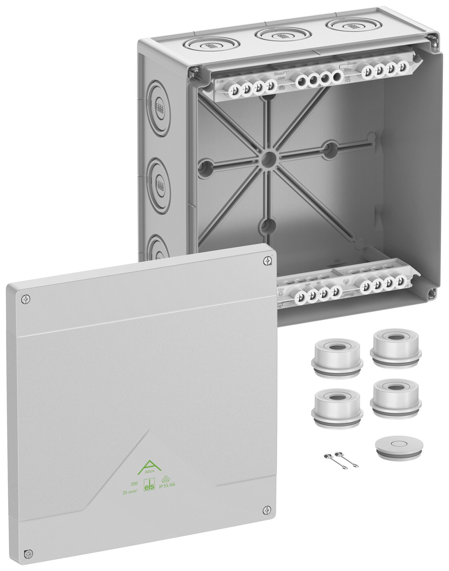 Boîte de dérivation AP Spelsberg Abox 350-35² 252×252×120mm IP66 gr