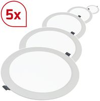 Downlight LED DOTLUX CIRCLEflat 6W 390lm 3000K bianco set di 5
