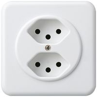 Prise ENC basico 2×type 13 blanc