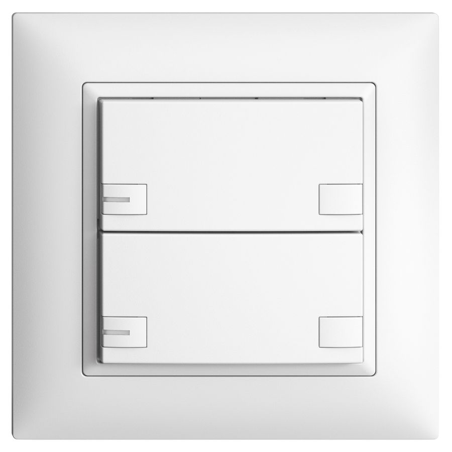 UP-KNX-Taster RGB EDUE FMI, 250mW, m.RGB-LED, 2×Taste, 2×Tastenb., ws