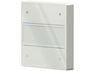 Senseur poussoir KNX ENC Theben iON 104 G LED avec champ d'inscription blanc