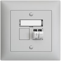 Presa audio INC Push Type EDIZIOdue FMI, 1×, kit di dicitura, grigio chiaro