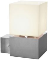Lampada a muro SQUARE WALL E27 20W IP44 all spazzolato