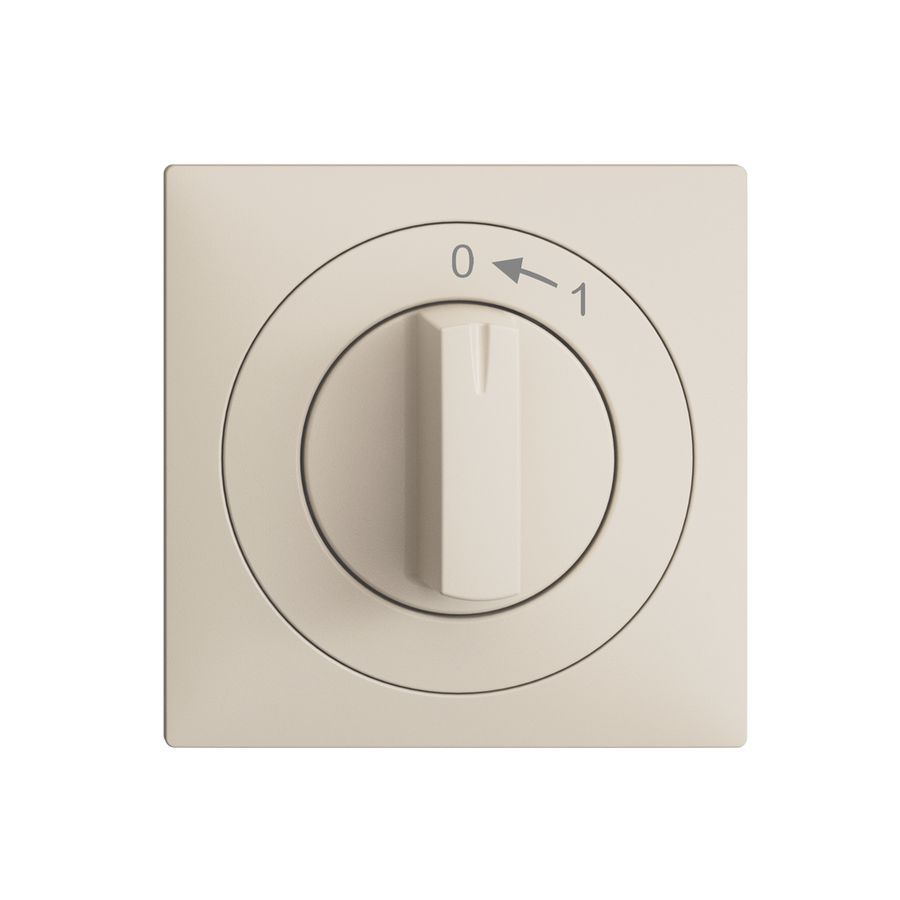 Frontset EDIZIOdue 0<-1 crema 60×60mm für Schwenktaster