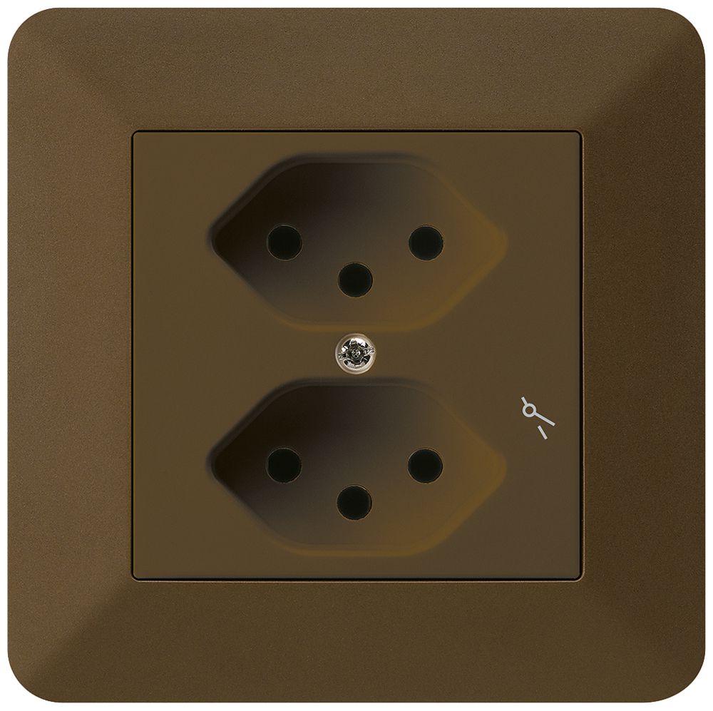 UP-Steckdose kallysto.trend 2×T13/1 braun