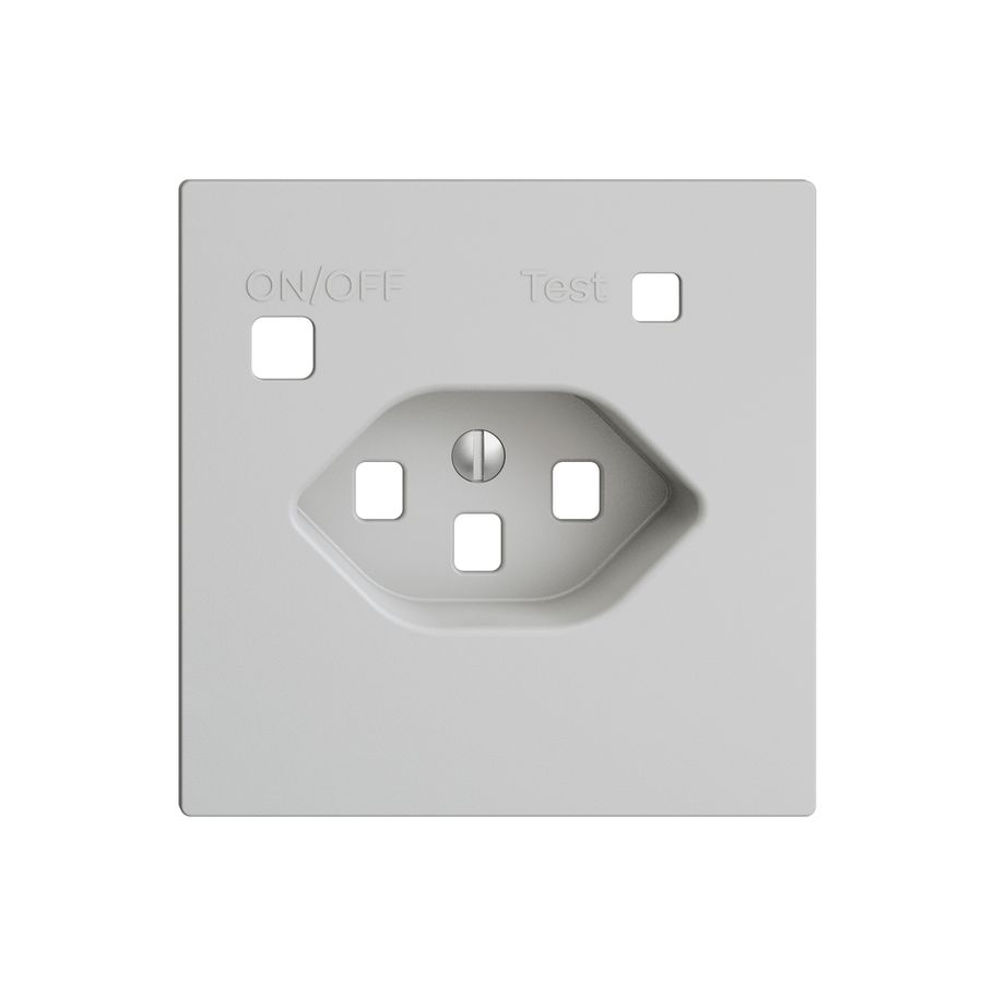 Frontset EDIZIOdue zu FI-Steckdose F, T23, hellgrau