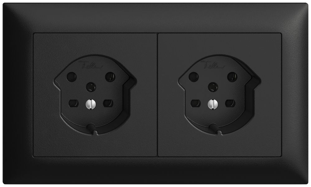 UP-Kombination I-I EDIZIOdue 2×T15 horizontal schwarz