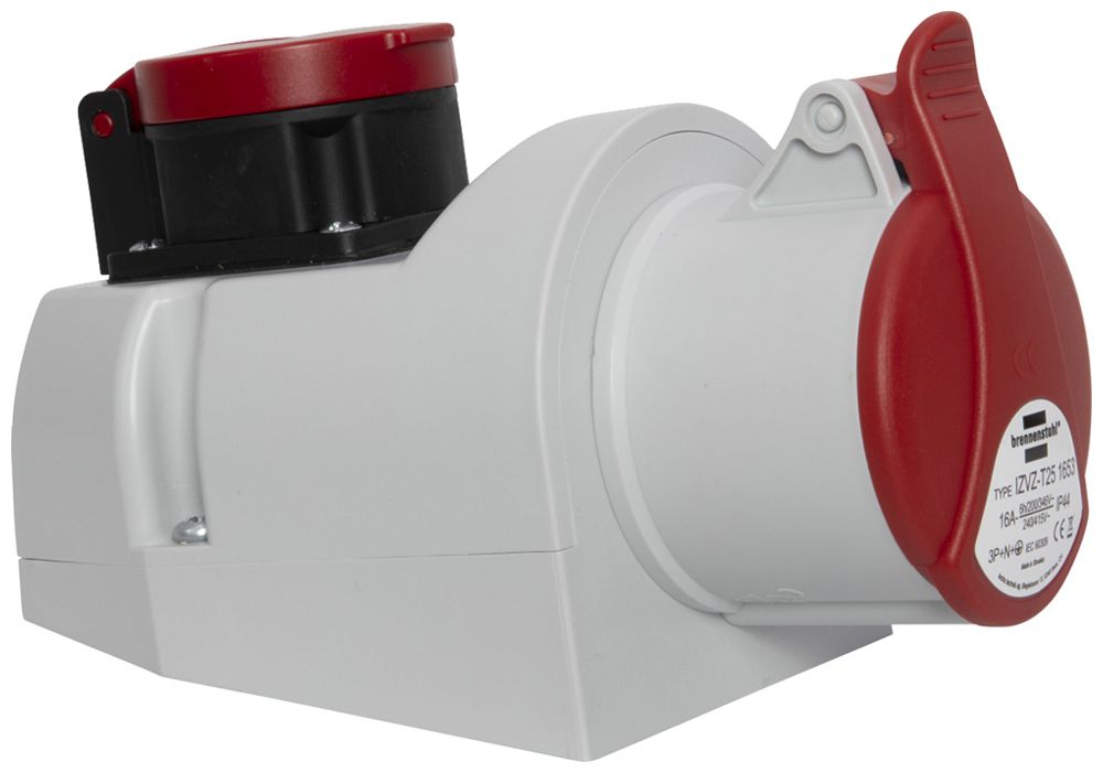 AP-Steckdose Brennenstuhl 1×CEE16/5+1×T25 (IP55) IP44