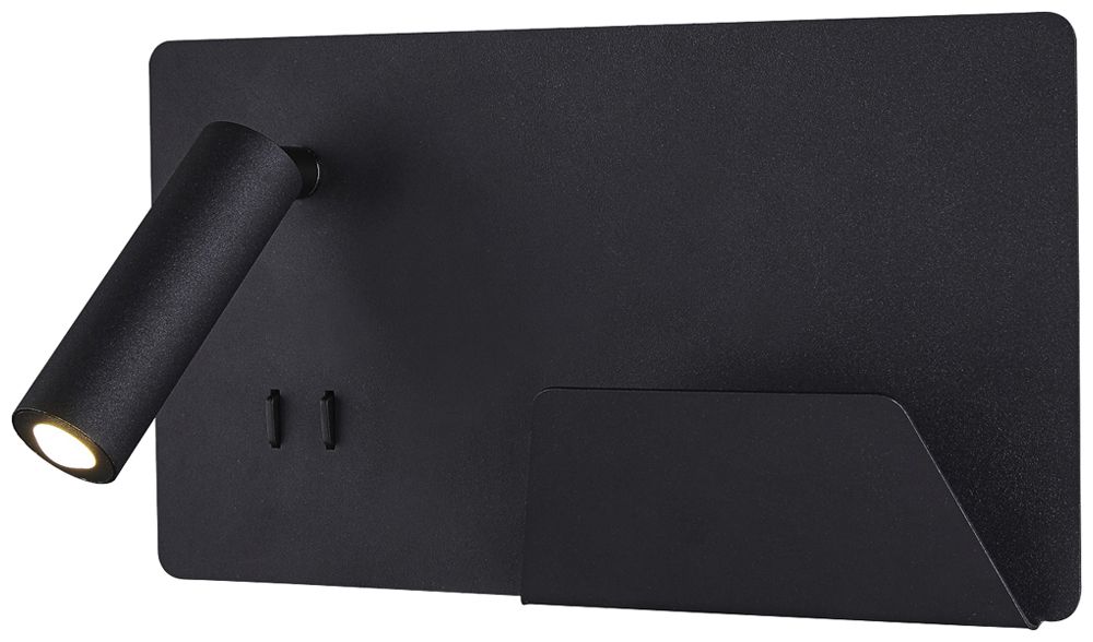 Applique LED SLV SOMNILA SPOT RIGHT 15W 3000K avec liseuse et USB noir