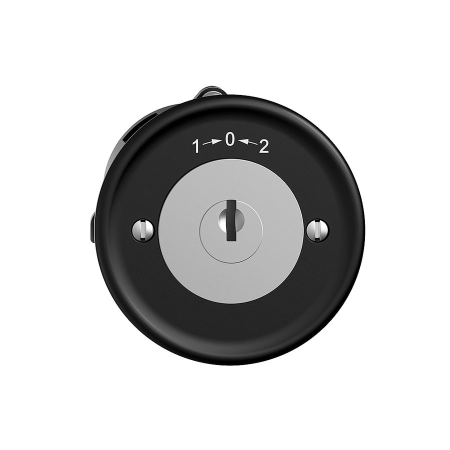 Contact pivotant ENC 1->0<-2 STANDARDdue noir avec serrure de sûreté