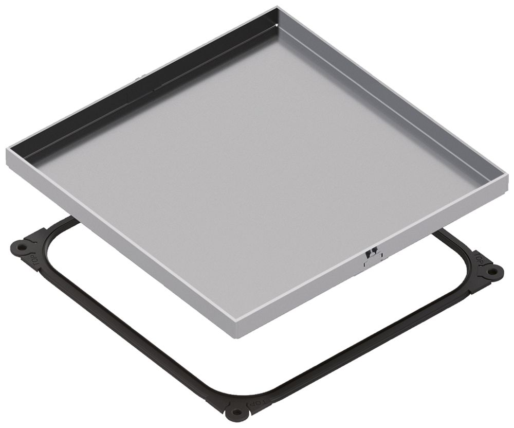 Edelstahlkassette Hager Q12 OT BL 244mm rostfreier Stahl