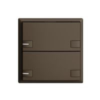 Poussoir ENC KNX 2× EDIZIOdue colore coffee RGB avec LED
