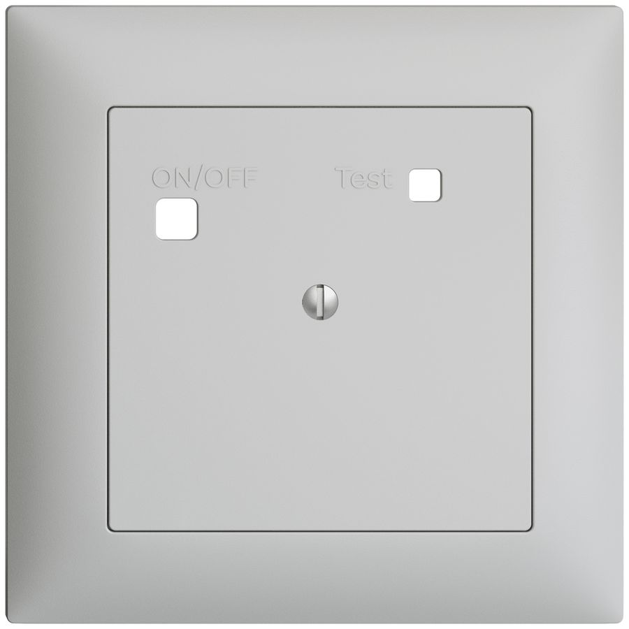 Frontset EDIZIOdue zu FI-Steckdose FMI, blind, hellgrau