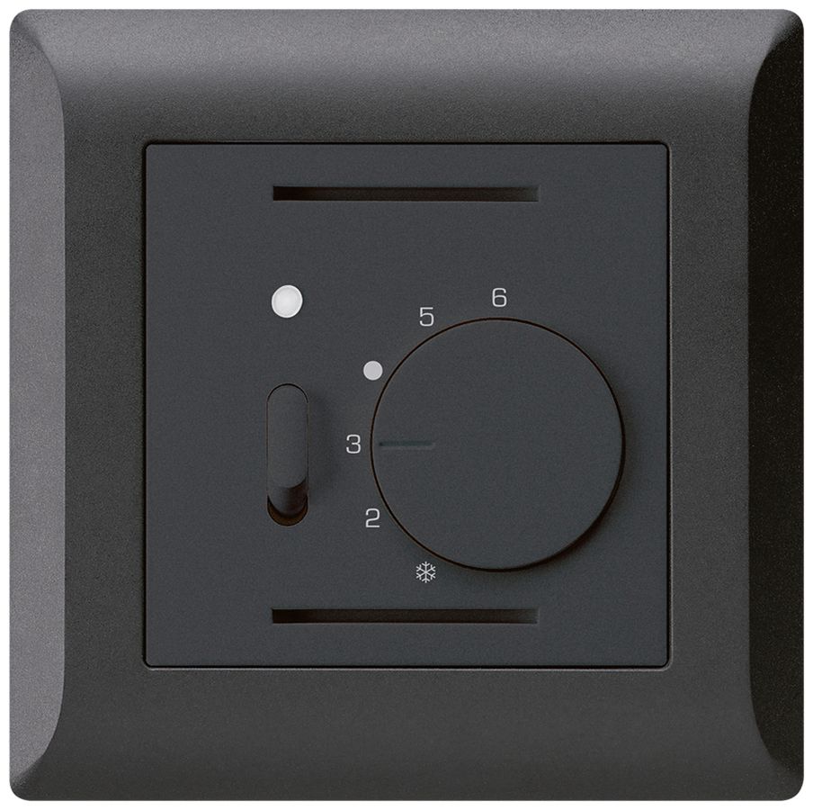 UP-Raumthermostat kallysto.line schwarz mit Schalter