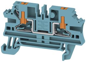 Borne de passage Weidmüller AL2C PUSH IN 2.5mm² 24A 800V DIN35 bleu