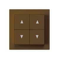 Kit frontal kallysto 60×60 mm brun pour interrupteur/contact p.stores quadruple