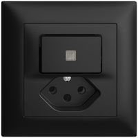 Comb. lum. INC 3/1L+T13 EDIZIOdue nero con lente, LED giallo