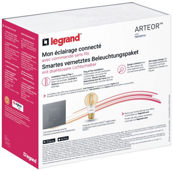 Starterpaket Legrand Arteor with Netatmo 1×Licht 2×3L×2.5mm² 1×LED E27