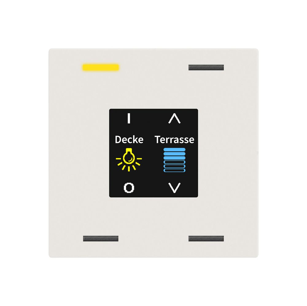 EB-Bediengerät KNX MDT BE-TAS6004.01 4T/4B Display weiss matt