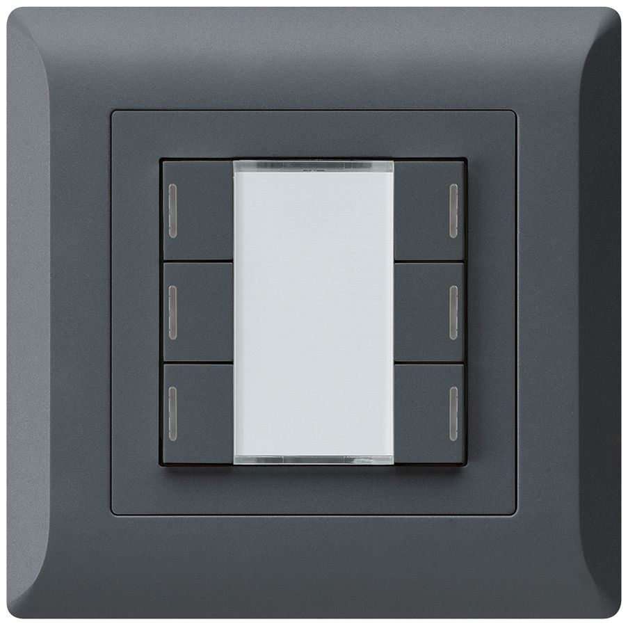 UP-Taster kallysto.line KNX 6×RGB LED s/e-link anthrazit