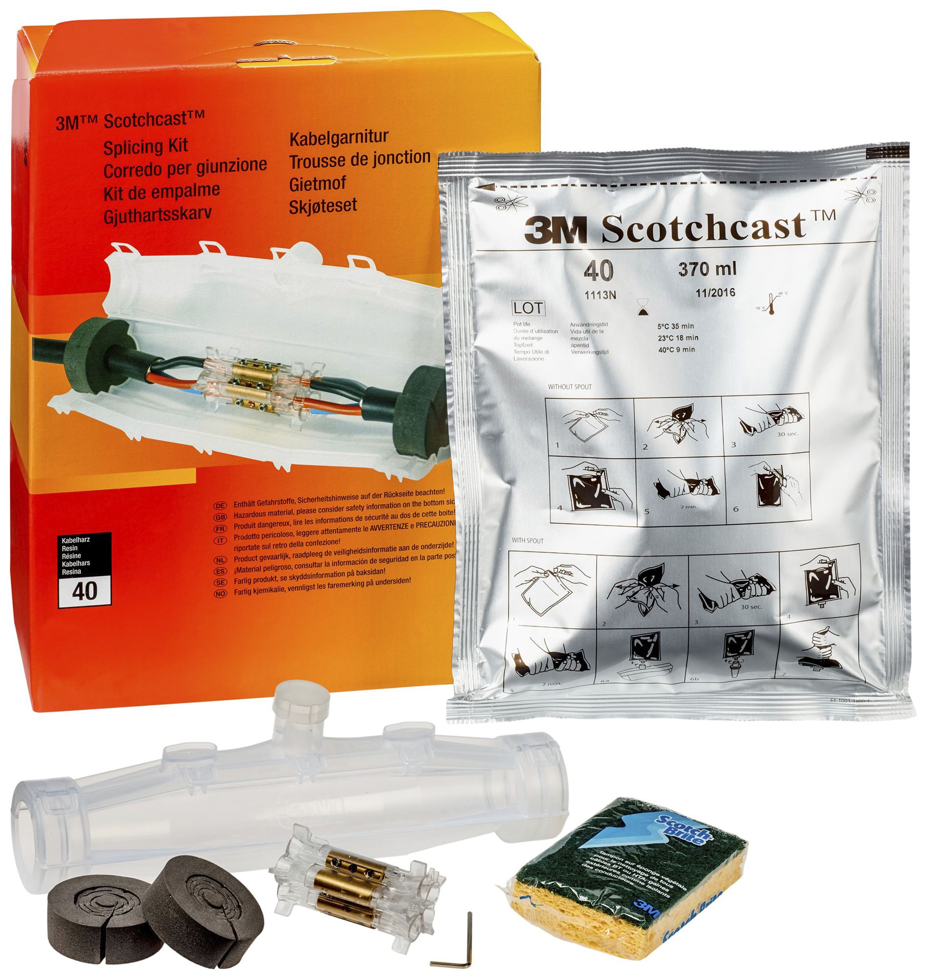 Verbindungs-/Abzweigmuffe 3M 92-NBA 4 Giessharz 1kV