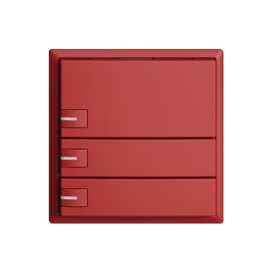 KNX-Taster RGB EDUE, 250mW, m.RGB-LED, 3×Taste, 1×Tastenb., ber